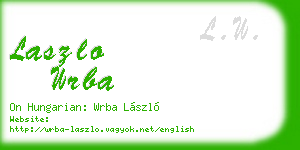laszlo wrba business card
